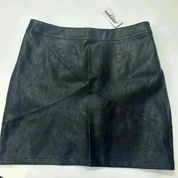 NWT Faux Leather High Waisted Bodycon Slim Mini Skirt Sz XL Item# 5C - Picture 6 of 11